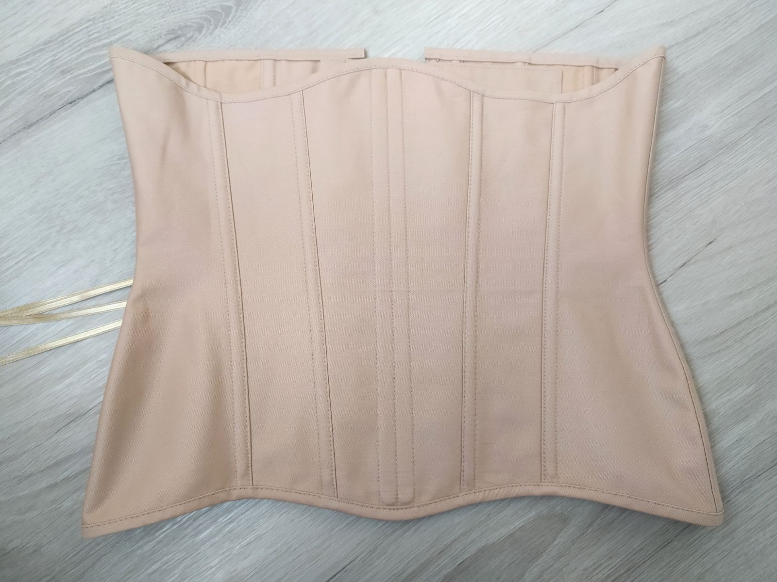 Heavy duty underbust tightlacing steel boned cotton beige corset – corsetpv