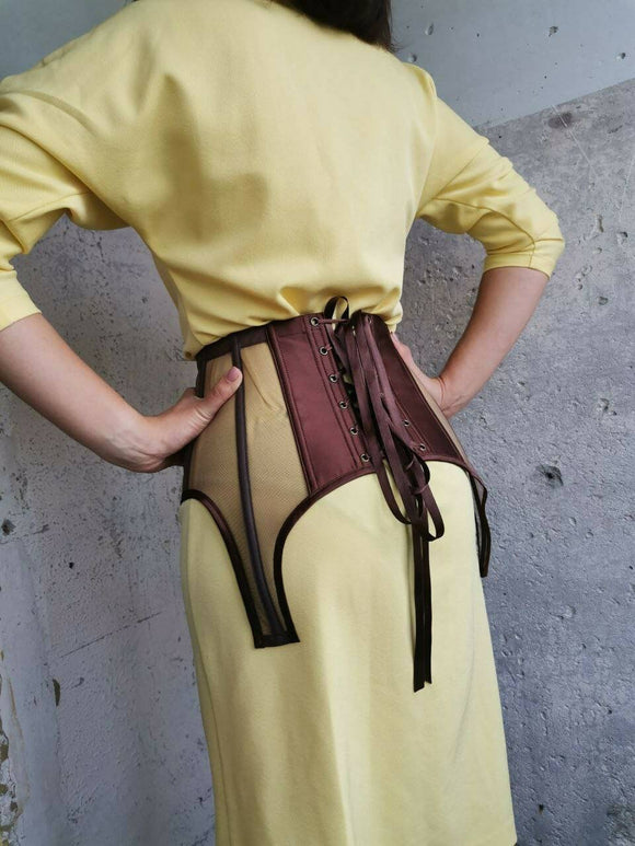 Transparent corset belt