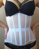 White underbust corset for waist traning