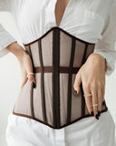 Custom brown waist trainer underbust corset