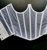 White open bra corset top
