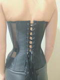 Black corset with satin cups