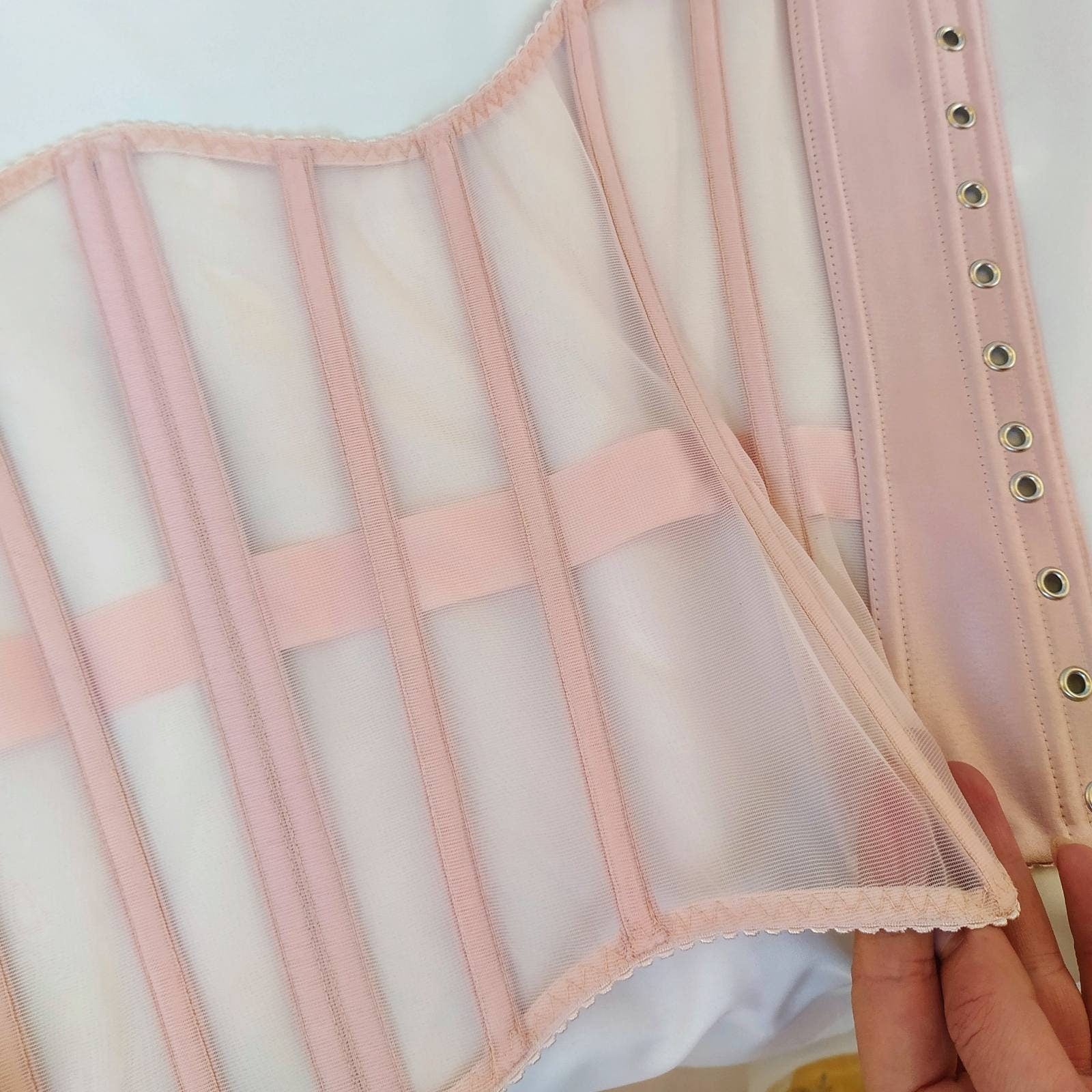 Pink underbust corset for waist training – corsetpv