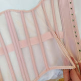 Pink underbust corset for waist training